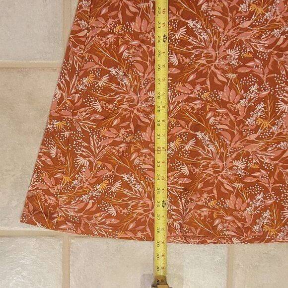 Garnet Hill Trapeze Dress Seamed Jersey Knit Tencel Lyocel in Terracotta NEW - Picture 8 of 13